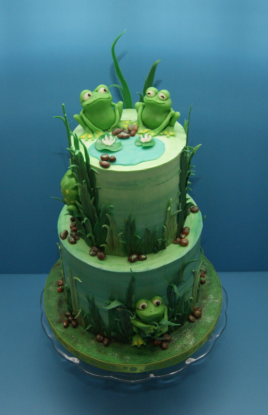 bday cake frogs